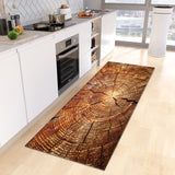 Wood Grain Kitchen Rug Bedroom Entrance Doormat Anti-Slip Living Room Floor Decor Carpet Home Bath Hallway Foot Mat Custom Made