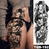 Large Full Arm Sleeve Tattoo Japanese Traditional Samurai Waterproof Temporary Tatoo Sticker Totem Men Women Phoenix Fake Tatto