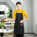 New Fashion Kitchen Aprons for Woman Men Chef Work Apron for Grill Restaurant Bar Shop Cafes Beauty Nails Studios Uniform