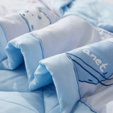 Cute Space Bear Printed Spring Summer Comforter Adults Children Soft Breathable Quilting Quilt Single Double Bed Blanket Quilts