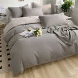 heart four-piece Brushed Washed Cotton Green Bed Set Flat Sheet Pillowcase Quilt Cover Bed Linen Flower Duvet Covers