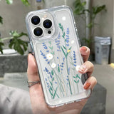 For iPhone 11 Case iPhone 14 Pro Max Case For 13 iPhone 13 Pro Max 12 Pro XS Max XR 14 Plus 7 8 SE Clear Flower Shockproof Cover