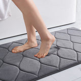 Memory Foam Bath Mat Anti-Slip Shower Carpet  Soft Foot Pad Decoration Floor Protector Absorbent Quick Dry Bathroom Rug