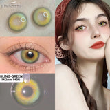 1Pair New Color Contact Lenses for Eyes Natural Brown Eyes Contacts Lenses Yearly Fashion Blue Eyes Lens Colored Lens