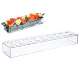 10/12/14/16/18 Holes Clear Acrylic Flower Vase Rectangular For Dining Table Wedding Decoration Rose Gift Box Desktop Home Decor