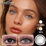 Natural Color Contact Lenses for Eyes 2pcs Gray Eyes Lenses Yearly Fashion Brown EyeContacts Lens Colored Eye Contacts