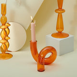 Glass Vases Clear Flower Vase Candle Holders Wedding Centerpieces Home Decoration Table Centerpieces Candlestick Holder