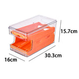 Egg Storage Box Rolling Slide Container Food Fridge Drawer Organizer Boxes Plastic Storage Container Refrigerators Organizations