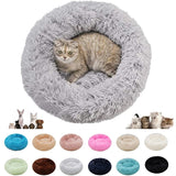 Cat Beds Super Soft Pet Dog Cat Bed Plush Full Size Washable Calm Bed Donut Bed Comfortable Sleeping Artifact Product Cat Beds