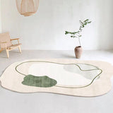 Living Room Carpet Irregular Shape Fluffy Plush Warm Modern Home Decor Bedroom Bedside Rug Minimalist Coffee Table Mat Tapete