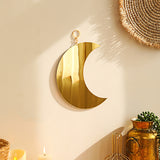 Gold Moon Phase Wall Mirror Boho Home Decor Moon Decor Acrylic Decorative Mirrors Wall Hanging  Bedroom Living Room Decoration