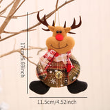 Cute Christmas Santa Snowman Deer Doll Decoration Gift Doll Christmas Tree Hanging Ornament New Year Xmas Home Decoration