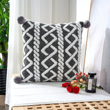 Nordic Decorative Home Pillow Case With Pompom Ball Fluffy Soft Throw Pillow Cover For Sofa Bedroom White 45x45