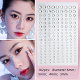 Face Tattoo Eyeshadow Stickers Nail Stickers 3D Pearl Face Jewels Diamond Decoration Self Adhesive Body Brow Makeup DIY Beauty