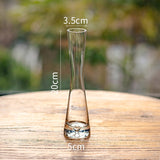 Transparent Glass Flower Vase Small Vase Hydroponics Plant Flower Terrarium Luxury Room Table Home Decor Wedding Decoration