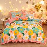 Duvet Cover kawaii Bedding Set Twin Size Flower Quilt Cover 150x200 High Quality Skin Friendly Fabric Bedding Cover