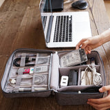 Home Travel Outdoor Multi-functional Storage Bag Canvas Waterproof Electronic Equipment Cosmetic Earphone Shoes Protective Bag
