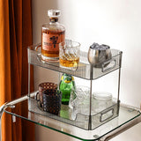 Tray Organizer Decorative Tray Bathroom Accessories Cosmetic Storage Box Kitchen Organizer Condiment Cup Storage Rack Desktop