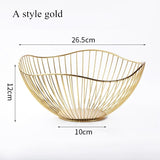 Metal Fruit Basket Morden Wire Snack Bread Vegetable Storage Bowls Kitchen Eggs Dessert Holder Nordic Organizer Cake Stand