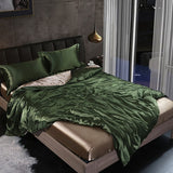 blending Mulberry Silk Bedding Set Silky High-end Queen Size Duvet Cover Set with Fitted Sheet Luxury Bedding Sets King Bed Sets