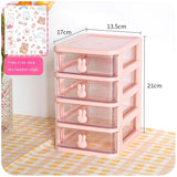 Children Hair Accessories Storage Box Organizer Plastic Drawer Desktop Hair Clip Jewelry Head Rope Rubber Band Organizer Box