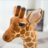 High Quality 140cm Simulation Giraffe Plush Toys Cute Stuffed Animal Soft Giraffe Doll Birthday Gift Kids Toy