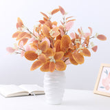 Artificial Flowers Eucalyptus Leaves Branch Fake Plant Decoration for Wedding Home Flower Arrangement Blue Pink Eucalyptus Decor