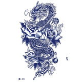 Waterproof Temporary Tattoo Sticker Red Dragon Pattern Men's and Women's Arm Body Art Fake Tattoo