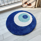 Fluffy Evil Eye Circle Rug Carpet Plush Comfortable Handmade Bedroom Ultra Soft and Fluffy High Quality for Halloween