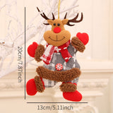 Cute Christmas Santa Snowman Deer Doll Decoration Gift Doll Christmas Tree Hanging Ornament New Year Xmas Home Decoration