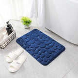 Cobblestone Embossed Absorbent Bath Mat Thicken Non-slip Mat Damp-proof Soft Foot Pad Shower Room Doormat  Memory Foam Pad