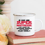 Print Mugs Creative Coffee Cups Drinks Water Milk Cup Enamel Mug School Home Handle Drinkware Gifts