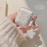 Cute Fresh Flower Case for Apple AirPods 1 2 Pro 3rd Case Purple Flower Case for AirPods Pro 3 Case with Keychain Lanyard