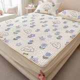 Summer Latex Ice Mat Bed Mattress Cool Cartoon Mattress Pad Air Conditioner Soft Cool Bedding Set Non-slip Pad 150