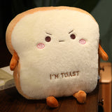 Plush Bread Pillow Cute Simulation Food Toast Soft Doll Warm Hand Pillow Cushion Home Decoration Kids Toys Birthday Gift