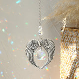 Crystal Sun and Moon Crystals Prism Rainbow Sun Catcher Garden Decoration Hanging Sundrop Window Patio Ornament