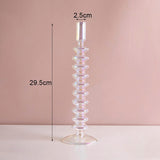 Luxury Iridescent Candle Holders Decor for Table Nordic Rainbow Vase Flower Home Decoration Glass Candlestick Wedding Centerpiec