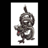 Waterproof Temporary Tattoo Sticker Red Dragon Pattern Men's and Women's Arm Body Art Fake Tattoo