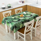 New Nordic Style Tropical Green Leaves Monstera Flamingo Table Cover Waterproof Table Cover Home Kitchen Tablecloth