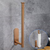 Rose Gold Paper Holder Adhesive 304 Stainless Steel Punching-free Toilet Paper Roll Shelf for Kitchen Bathroom Tissue Hanging