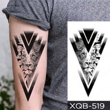 Waterproof Temporary Tattoo Sticker Lion Family Flash Tatto Tiger Wolf Moon Crown Flower Body Art Arm Fake Tatoo Men Women