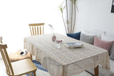 Cotton Crochet Tablecloth Rectangle Black Hollow Handmade Vintage Lace Table Cloth Cover Towel For Home Decor lace tablecloth