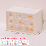 Plastic 9 Grids Desktop Storage Box Jewelry Dust Proof Drawer Desk Organizer Cosmetic Storage Earrings Makeup Container for Home