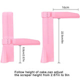 DIY Adjustable Screed Cake Scraper Fondant Spatulas Cream Edge Smoother Decorating Tools Bakeware Kitchen Baking Accessories