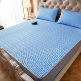 Natural Thai Latex Summer Mat Cooling Rayon Bed Mat for Summer Comfortable Breathable Cool Mat and Pillowcase Cold Folding Mats