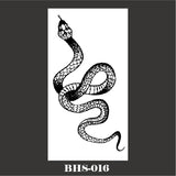 Black Snake Temporary Tattoo Stickers for Women Men Body Waist Waterproof Fake Tattoo Dark Wine Big Size Snake Tattoo New