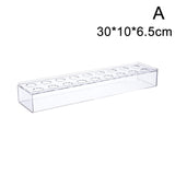 10/12/14/16/18 Holes Clear Acrylic Flower Vase Rectangular For Dining Table Wedding Decoration Rose Gift Box Desktop Home Decor