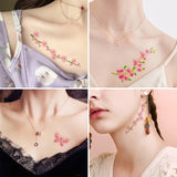 3D Butterfly Tattoos Sticker for Women Temporary Body Art Tattoo Sticker Rose Flower Feather Tattoo lady Waterproof Fake Tatoo