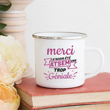 Print Mugs Creative Coffee Cups Drinks Water Milk Cup Enamel Mug School Home Handle Drinkware Gifts