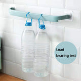 Adhesive Towel Rack Bathroom Towel Bar Shelf Wall Mounted Towels Hanger Toilet Suction Cup Holder Kitchen Bathroom Organizer